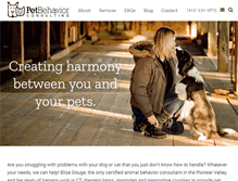 Tablet Screenshot of petbehaviorconsulting.com